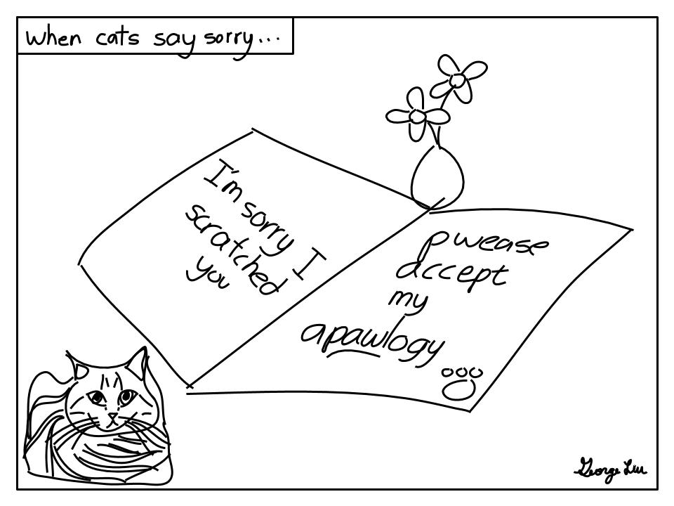 Cover photo for Punderline 49: When cats say sorry... Cover photo for Punderline 49: When cats say sorry...